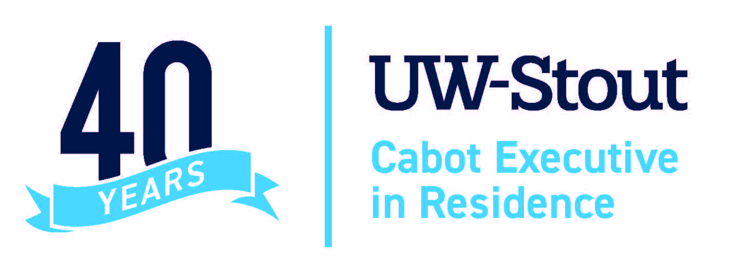 40th Anniversary Logo for the UW-Stout Cabot Executive in Residence 