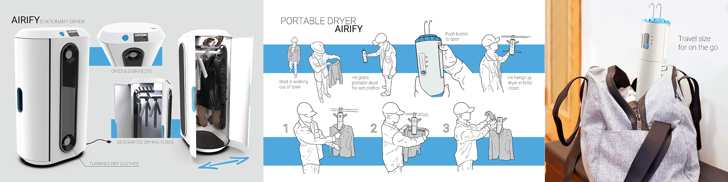 Student prototype for a portable dryer airify