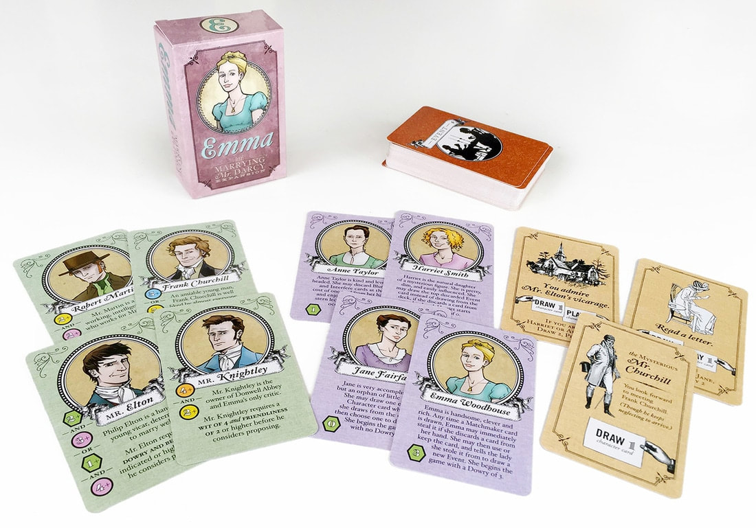The couple also has created two expansion packs. The Emma Expansion is inspired by Jane Austen’s book “Emma.”
