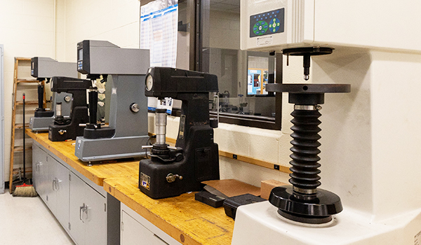 Hardness Testers in engineering lab.