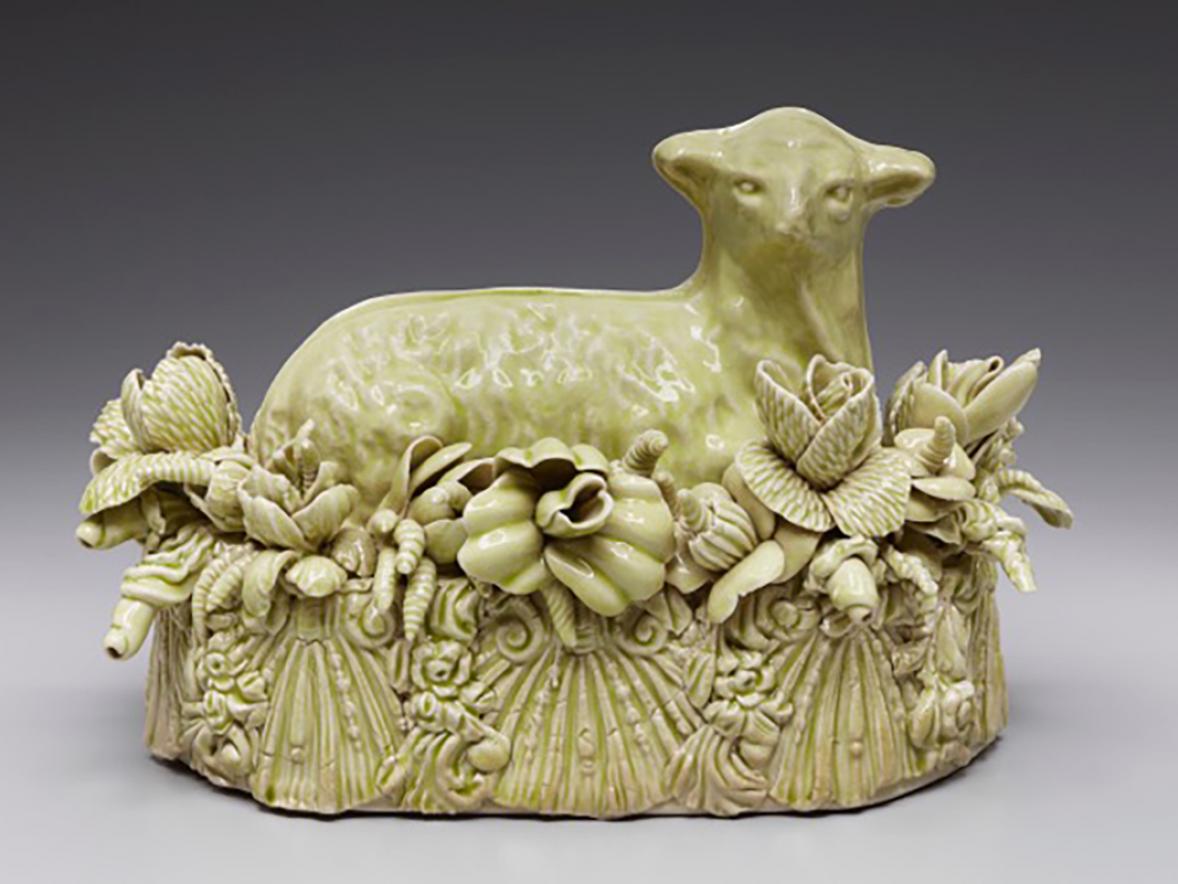 UW-Stout Professor Kate Maury’s butter dish was featured in an exhibit at Navy Pier in Chicago.